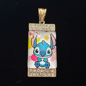 Gold plated Stitch pendant